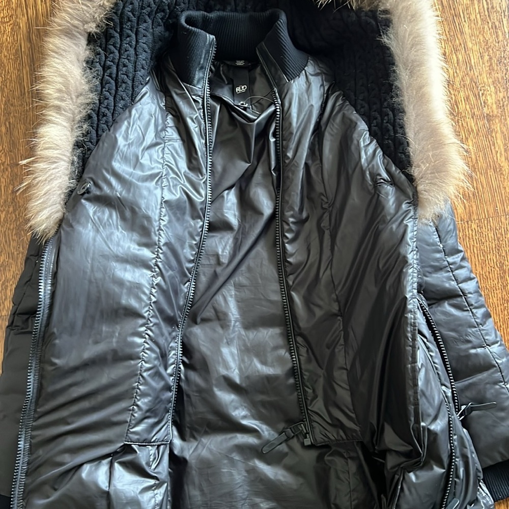 RUDSAK Black Puffer Coat with Faux Fur Hood - Picture 6 of 9